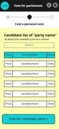 Select candidate